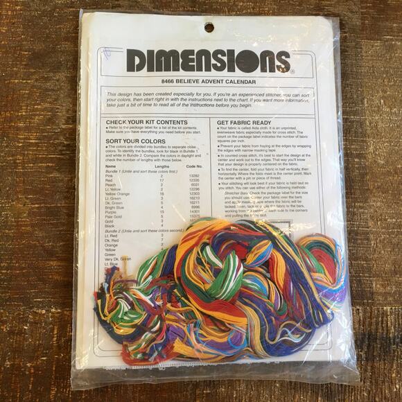 Dimensions Cross Stitch Kit Believe Advent Calendar Mary Engelbreit COMPLETE - Picture 4 of 4
